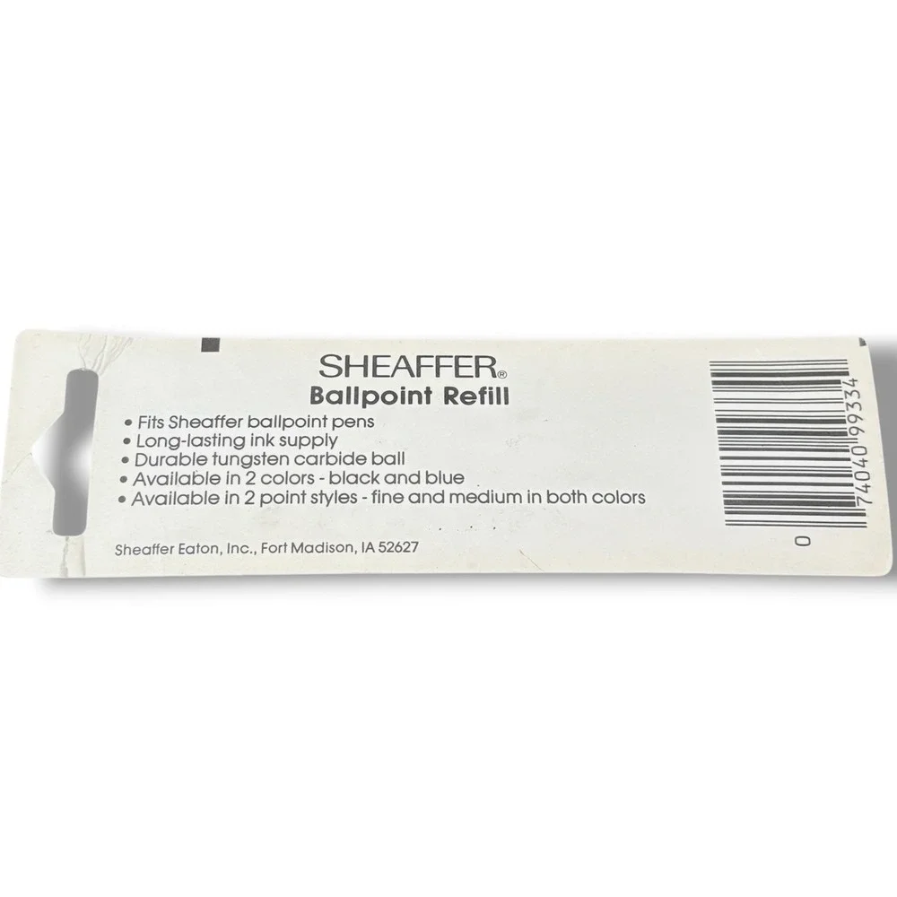 Sheaffer‎ Ballpoint Pen Refill Fine Point Black Ink 1 Pack 99334 New